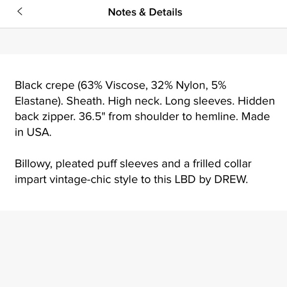 DREW Black Ansel Sheath Dress Size Medium - Picture 5 of 12